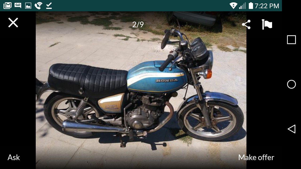1978 Honda CB400A Hawk Vintage Motorcycle