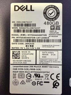 Micron 480GB SATA SSD – MTFDDAK480TDN – 88% Health