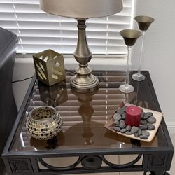 2pc Glass End Tables
