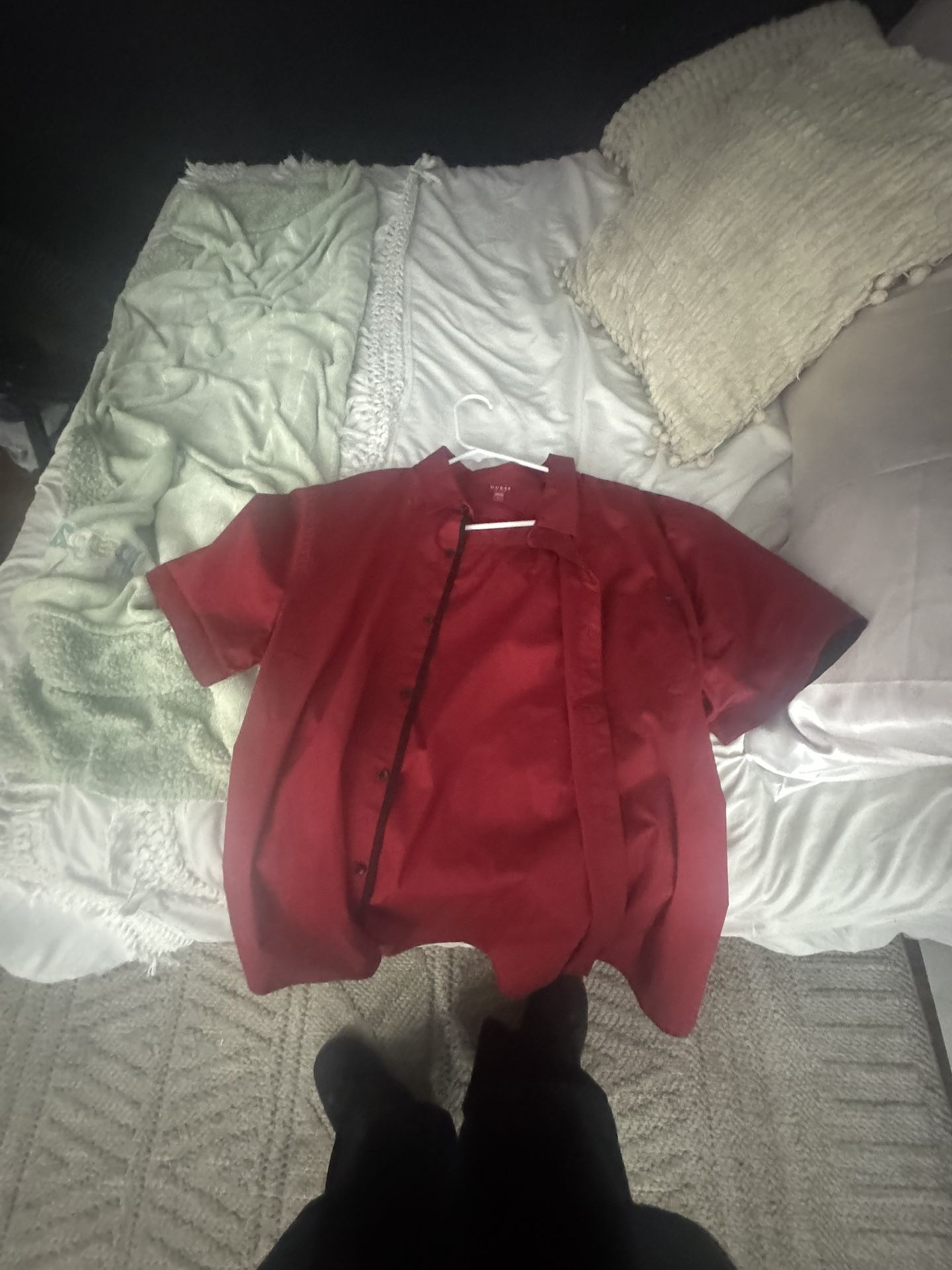 Guess Red Button Up