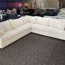 Big Beige White Sectional 