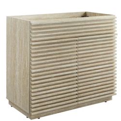 Render 36 in. Bath Vanity Cabinet without Top in Travertine Brown Unassembled. H37.32 x W34.89 x D18.23 in.   Check the page for more discounted items