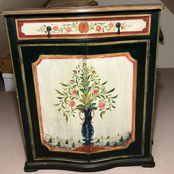 Hand Painted Wood Cabinet