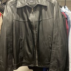 Hugo boss vintage leather jacket Size 46R