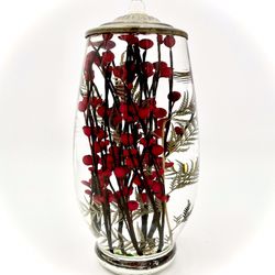 RED BERRY FERN LIFETIME CANDLE CHRISTMAS THEME
