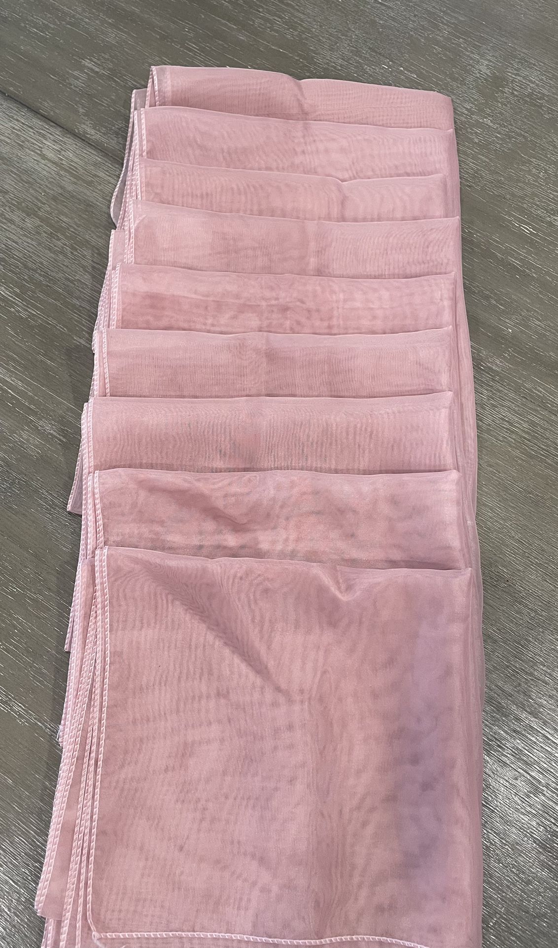 Dusty Rose Chiffon Table Runners