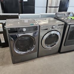 Kenmore Samsung Large Capacity Front Load Washer And Dryer Set 