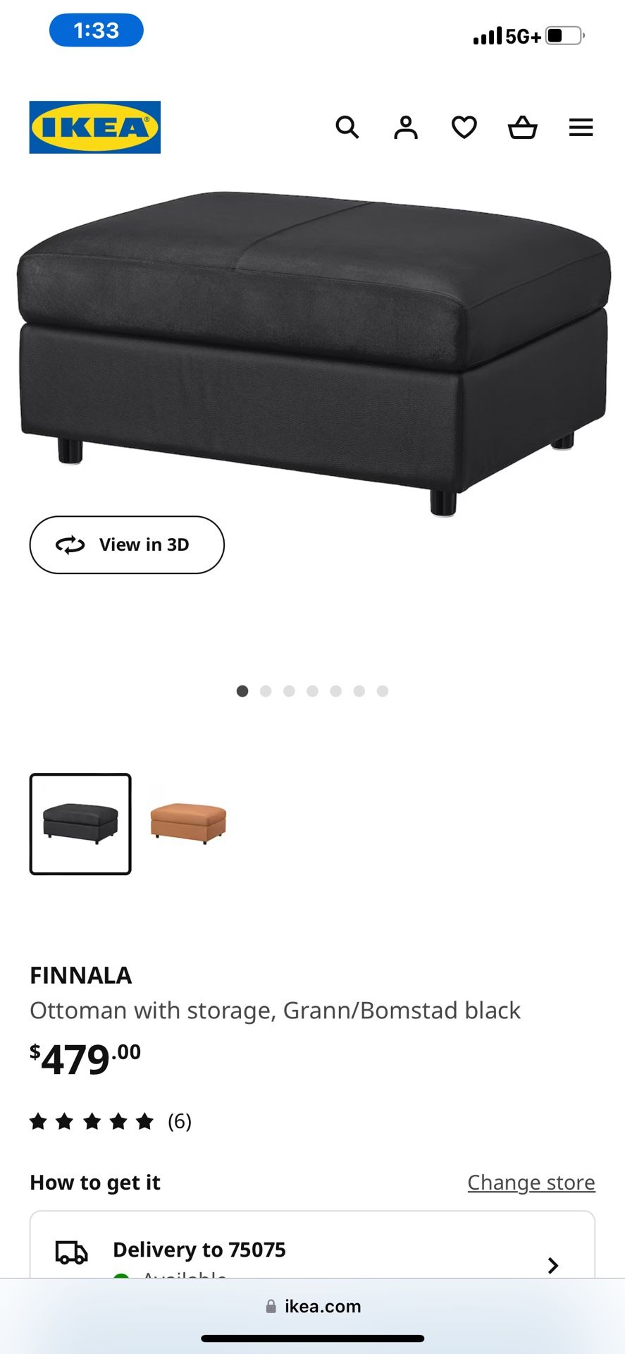 IKEA Ottoman W Storage 