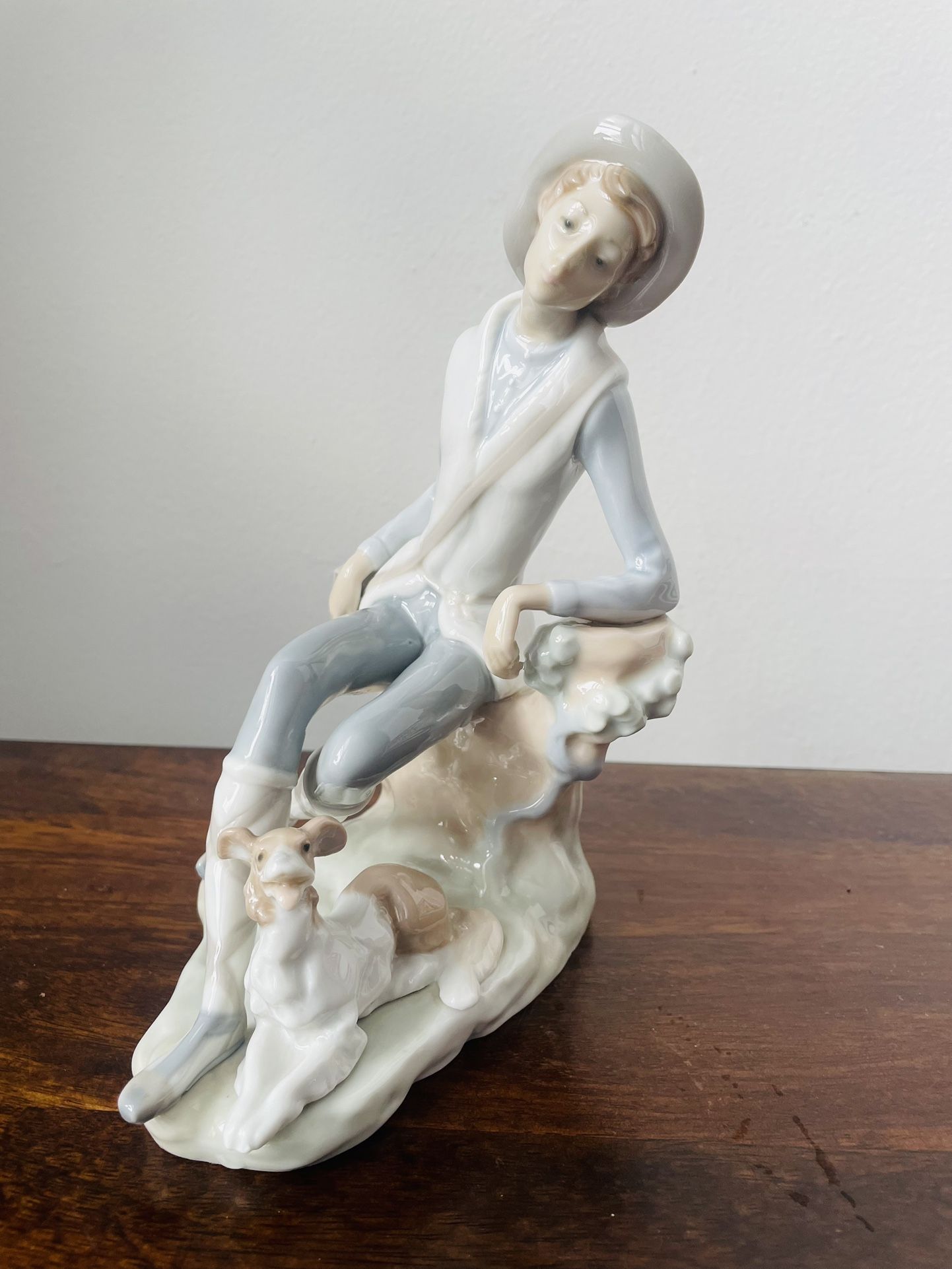 Lladro porcelain figurine “Shepherd with dog”