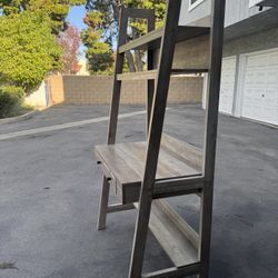 Homenations 36" Ladder PC Desk, Washed Gray