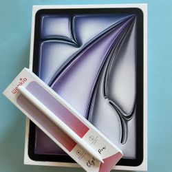 Apple IPad Air 11” ( M3 chip / 2025 Newest) 128GB  with pen, keyboard case & Accessories 