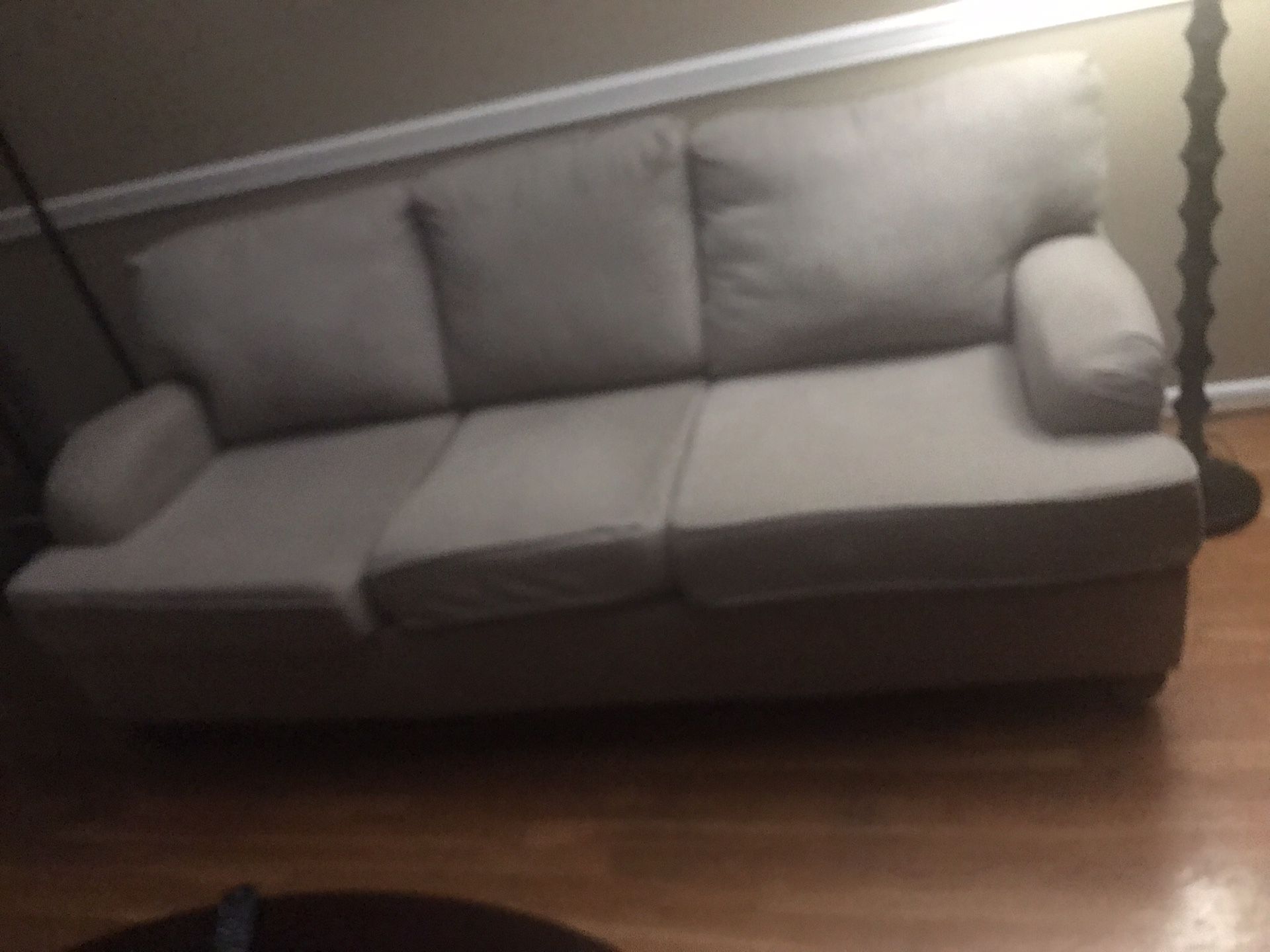 Two piece sofa set. With pillows. In good condition.