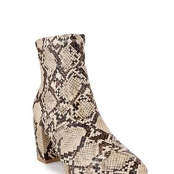 Sugar Snake Print Heel Booties 7.5M