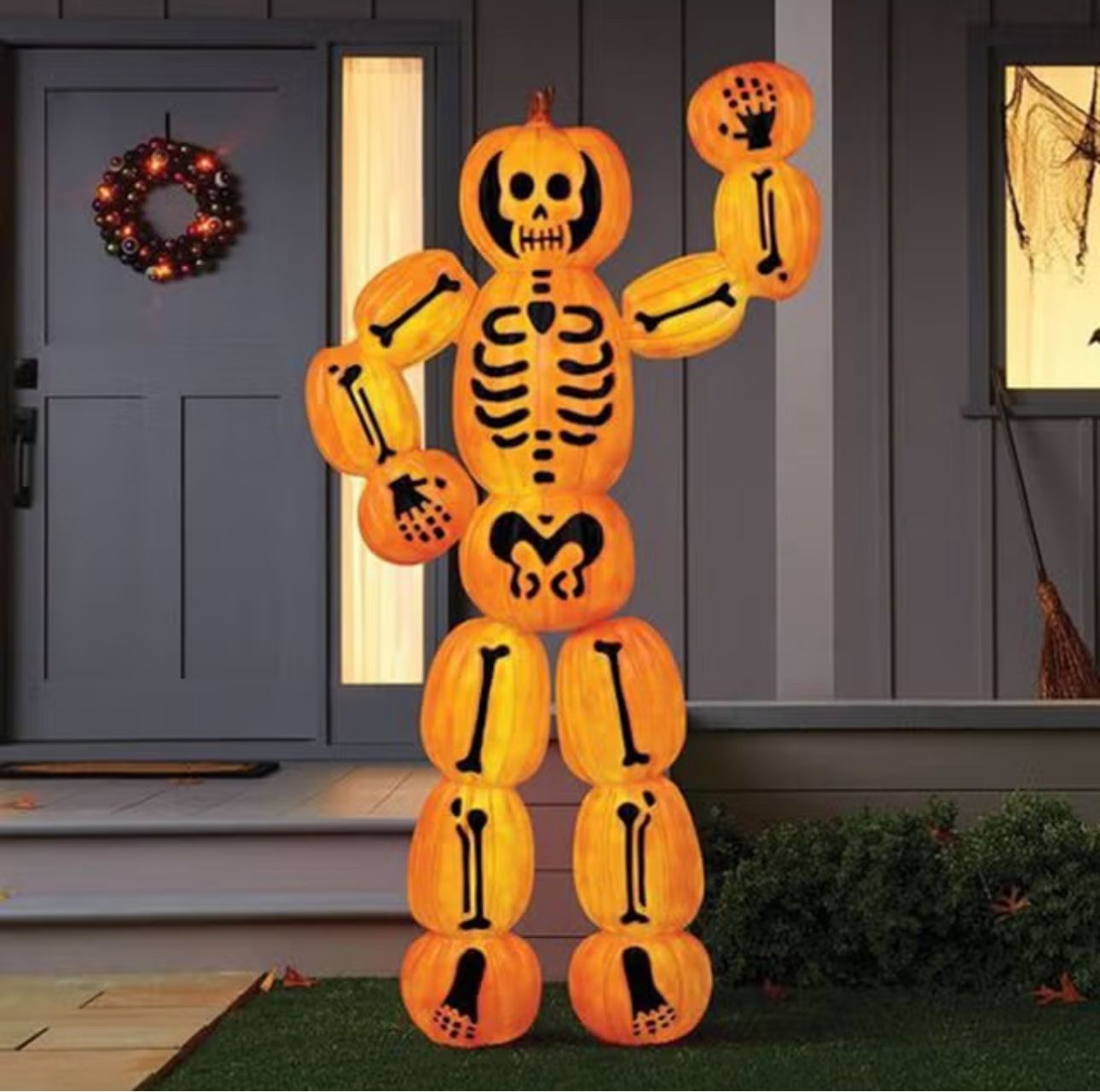 Blowmold Blow Mold Pumpkin Man Halloween Display Light Up