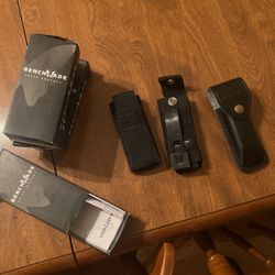 5 Bench made Knife Sheath 4” And 1 Buck Leather Sheath 