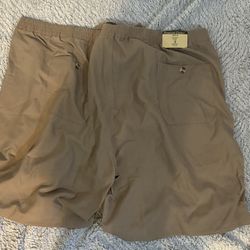 Personal Choice Brown Drawstring Elastic Waist Shorts Waist 48