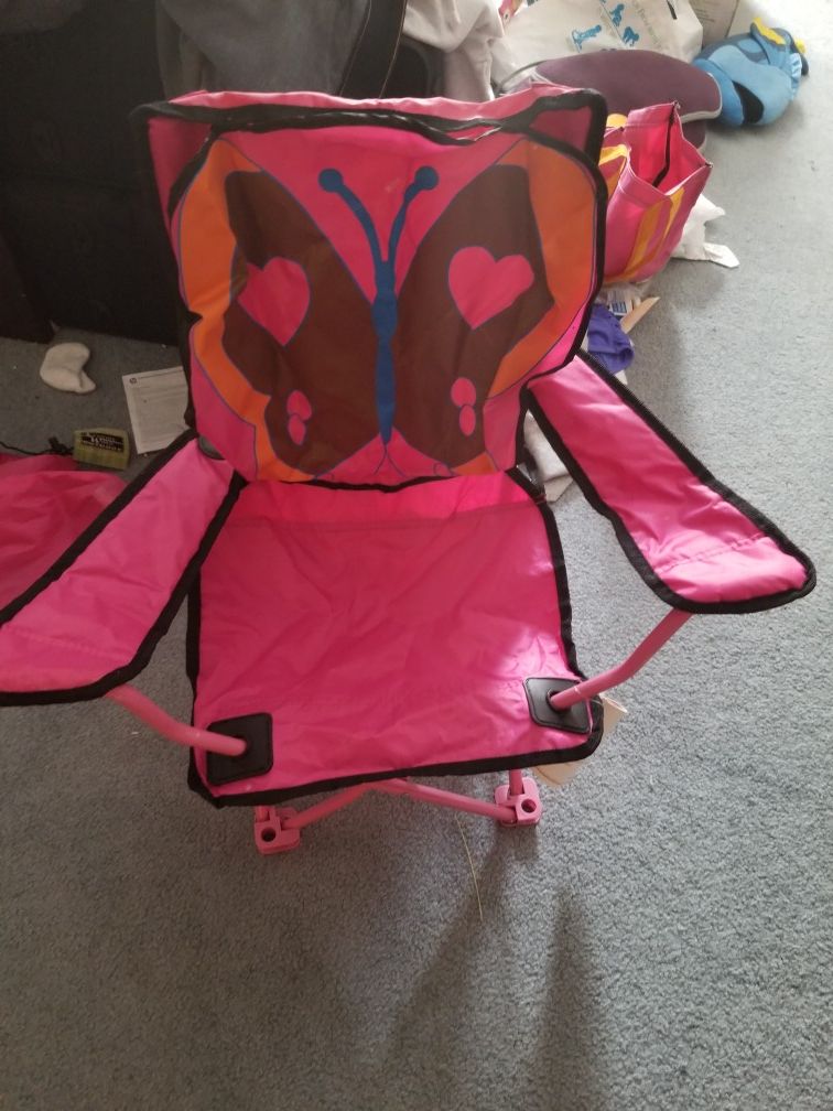 pink camping chair