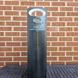Black Therapure air purifier with uv light With 3 speed fan timer and night mode