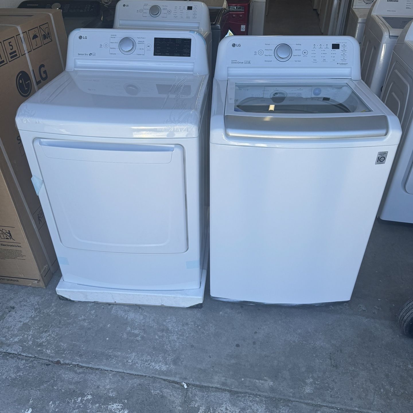 New LG Gas Dryer And Used LG Washer 