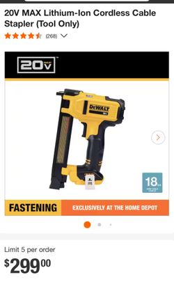NEW DEWALT Cordless Cable Stapler