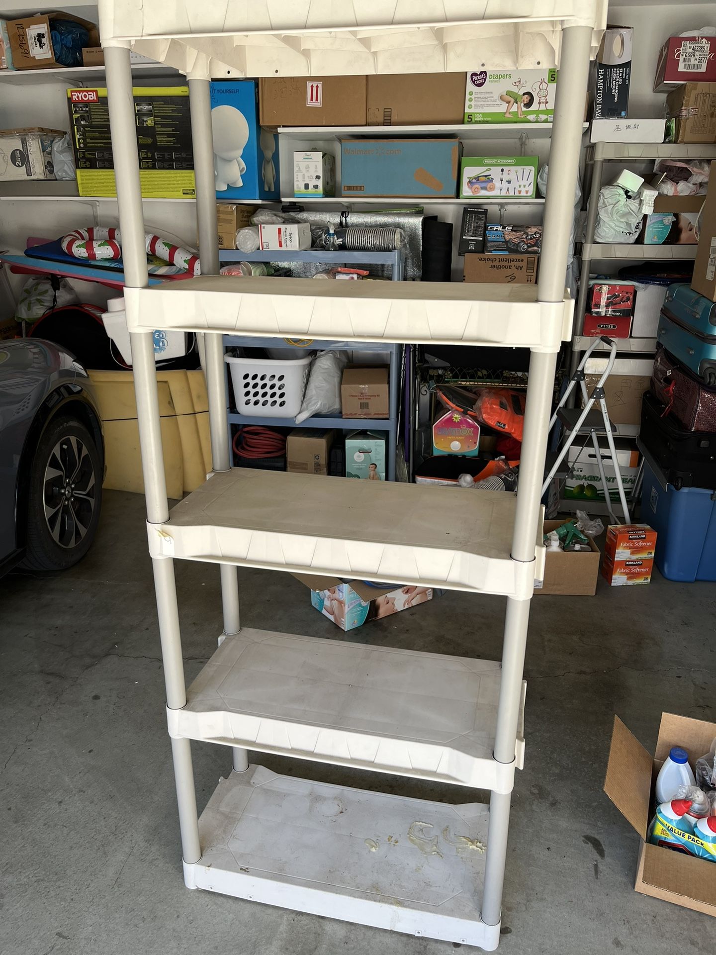plastic storage rack.