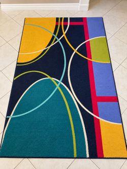 Colorful Modern Abstract Area Rug – Contemporary Design