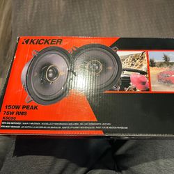 kicker 5 1/4” speakers 150w new in opened box