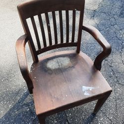 Antique 1941 WH Gunlocke wooden Chair (fair condition) - $45
