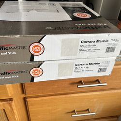 New Peel and stick vinyl marble tiles