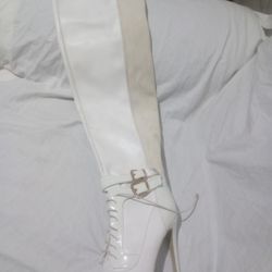 White thigh High Boots 