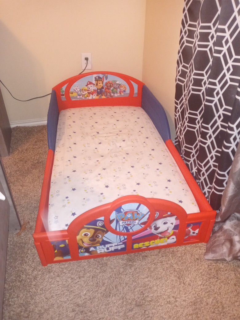 Toddler Bed With Mattress Theme Pal Patrol
