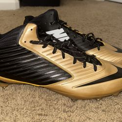 Nike Vapor Speed TD PF Football Cleats Black Gold  Size 14 READ