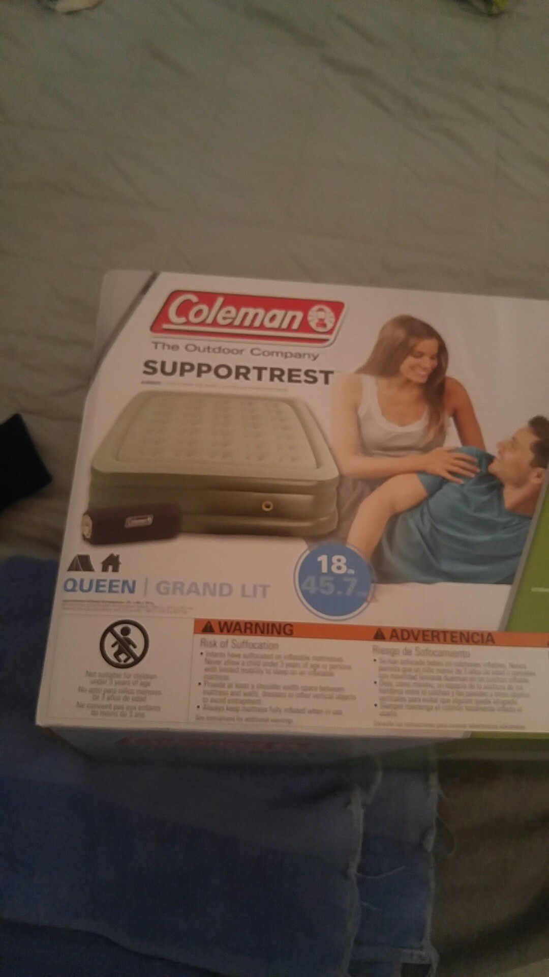 Coleman queen air mattress 18 inches tall