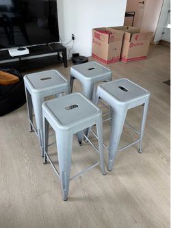 Gray Barstools Set of 4