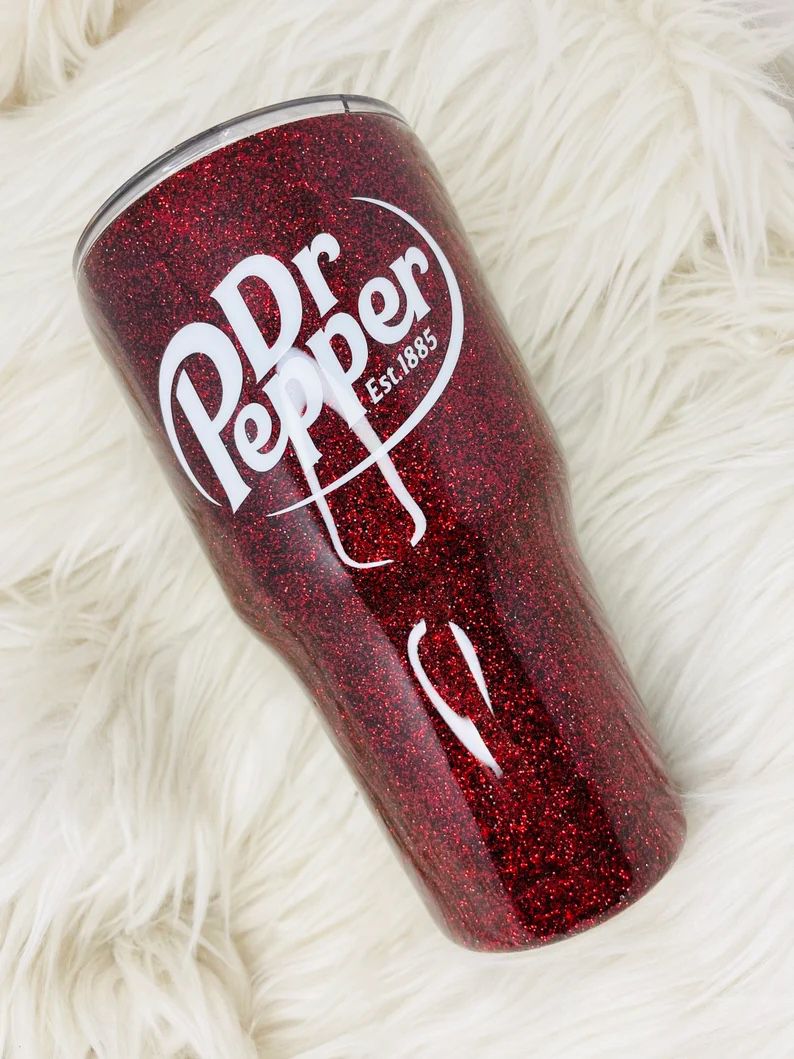 Red Restaurant Style Dr Pepper Tumblers