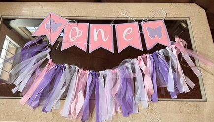 First birthday high chair banner