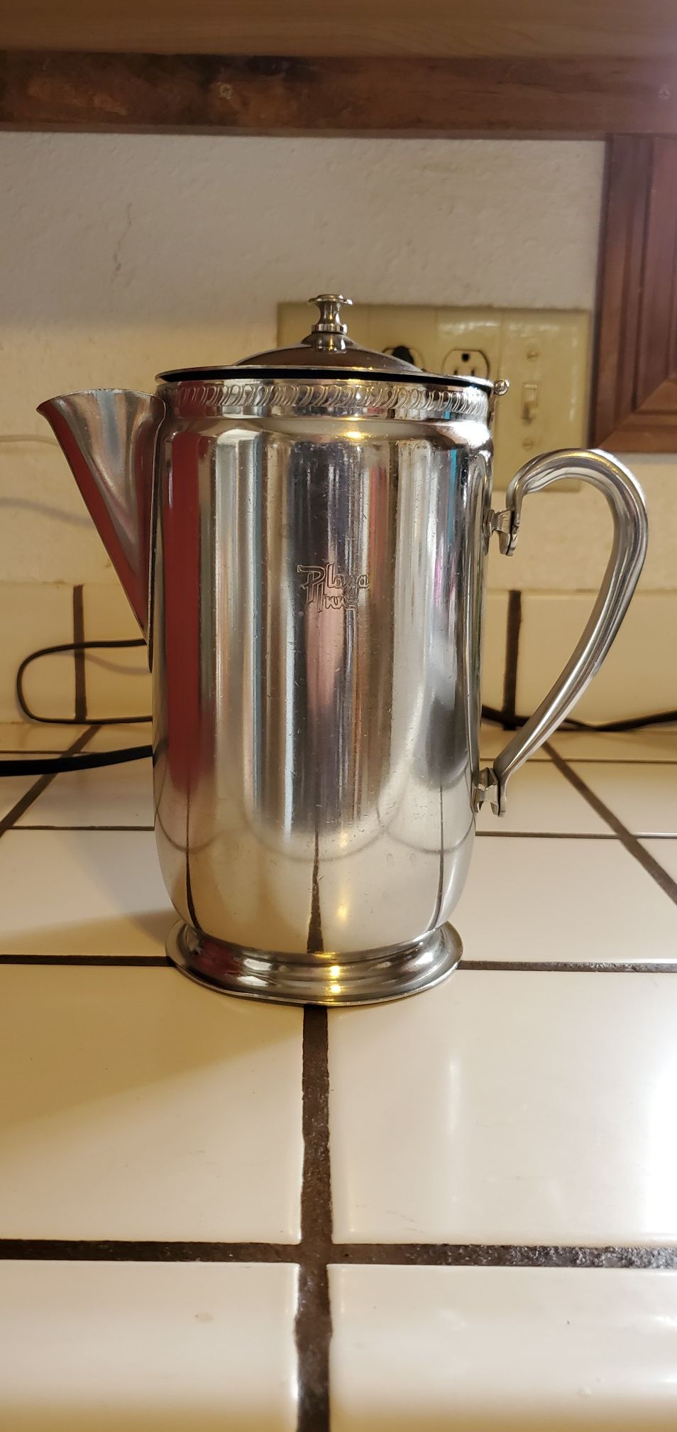 Vintage Coffee Tea Pot Pitcher Carafe Plaza Inn