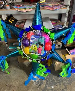 Monsters inc star pinata with balls