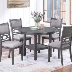 5-Piece Dining Set Table + 4 Chairs.    🔥   Comedor De 5 Piezas Nuevos En Caja  1 Mesa + 4 Sillas  