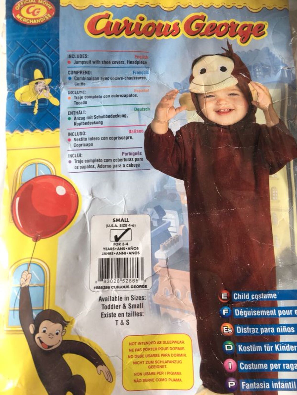 Curious George or Monkey costume