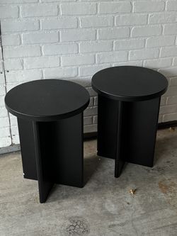 Set Of 2 Side Tables Nightstands Modern Wooden Nightstands Side Tables 