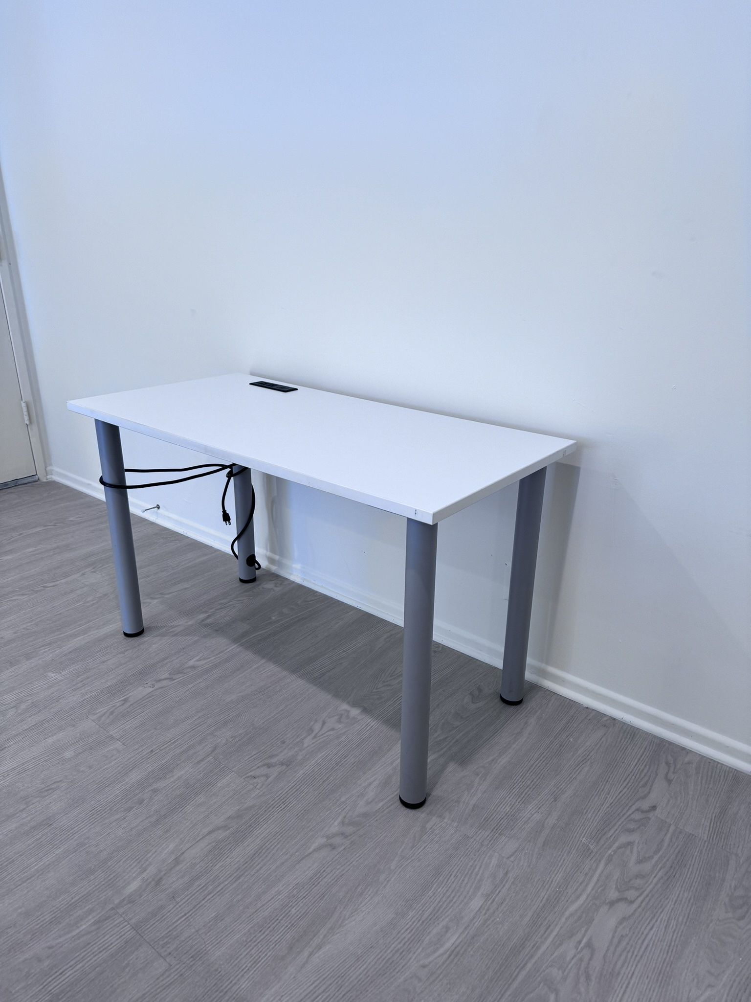 White Desk / table With Outlet