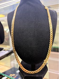14K YELLOW GOLD CUBAN LINK CHAIN