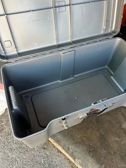 Large Hard Plastic Storage Trunk with Latches