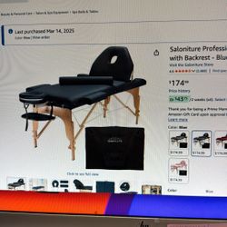 Saloniture New Massage Table With Back Rest