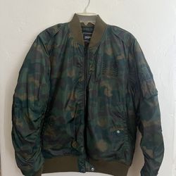 2016 Pink Dolphin Camo Bomber Jacket Xl