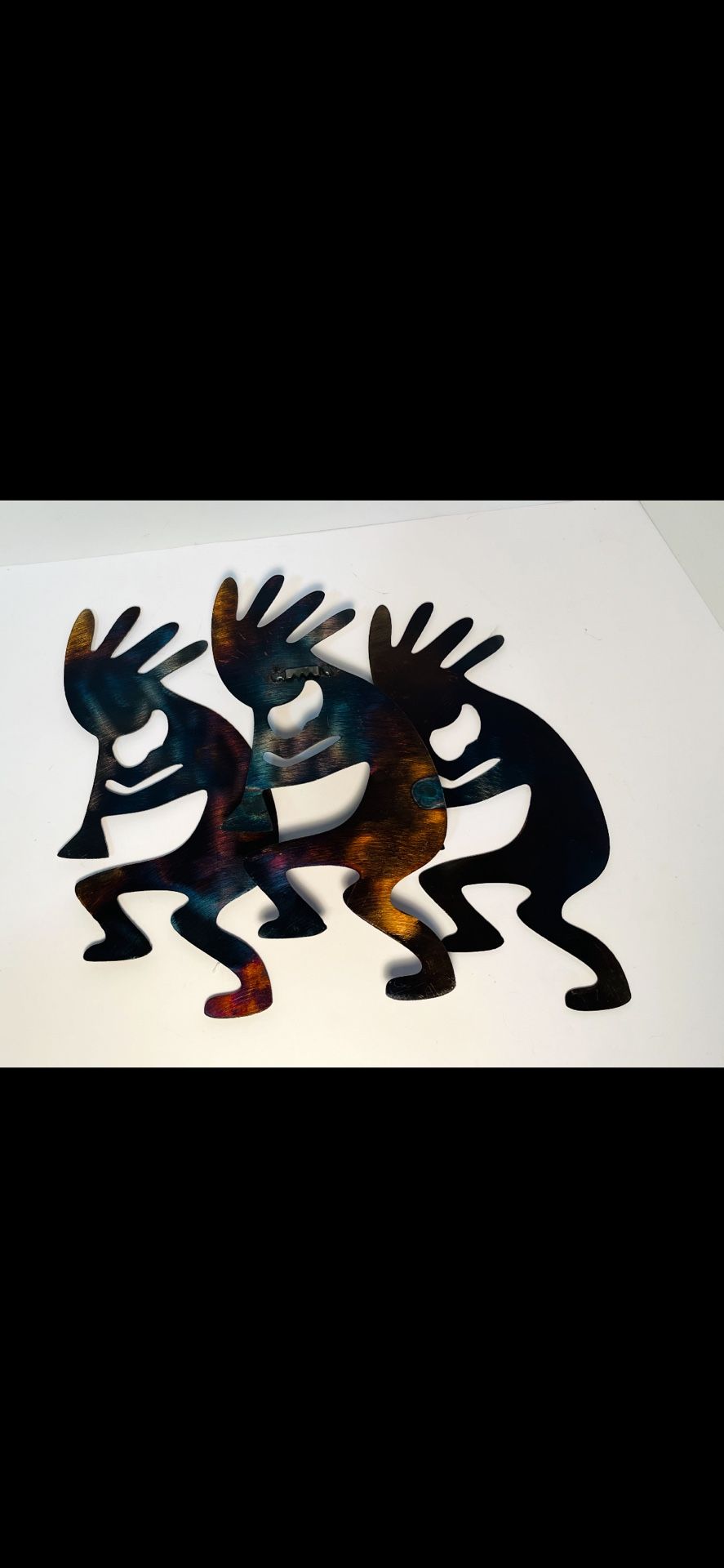 Kokopelli Style Metal Folk Art Wall Hanger