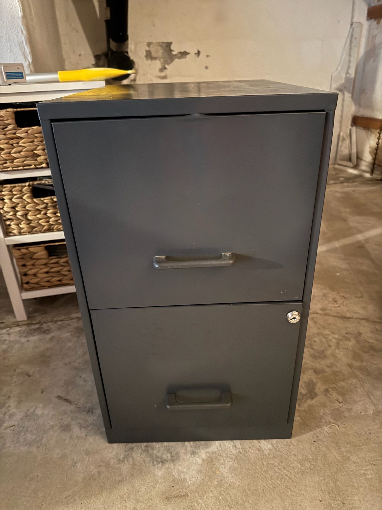 2 Drawer Metal Filing Cabinet With Key