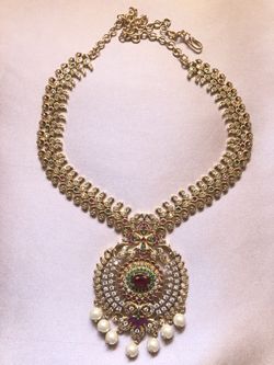 Bridal Necklace Set Brand New 22k Plated