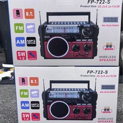 Portable am/fm radio that is also Bluetooth capable.